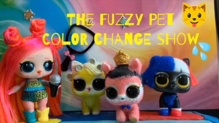 💦 LOL Surprise! | Fuzzy Pet Color Change Show | Stop Motion Video 💙💦