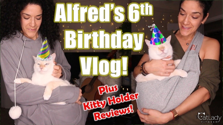 It's Alfred's 6th Birthday!! 🎉🙀 Plus a Kitty Roo Cat Hoodie & Pet Sling Review