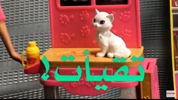 ARABIC TOY VIDEO: Cat Throws up at BARBIE Vet Clinic/ Vet Vocab