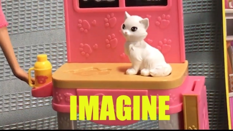 IMAGINE Toy Video: BARBIE VET: Cat THROWS UP at VET Clinic