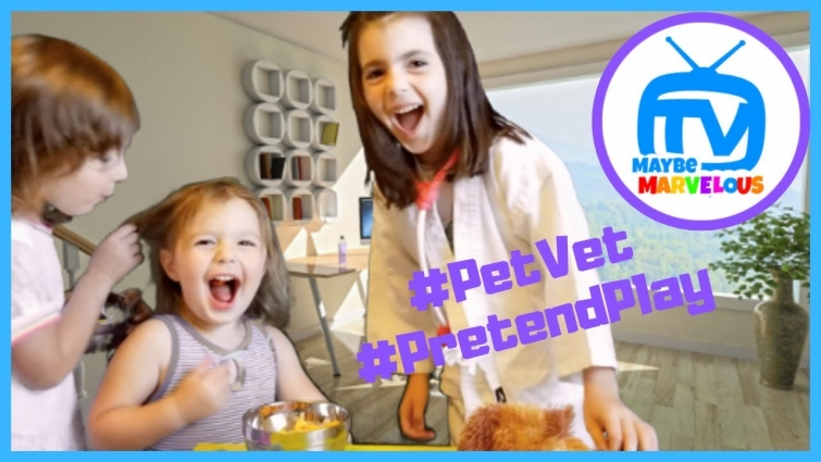 Our Puppy Lost an Ear! Pretend Play Pet Vet Visit Don’t Miss the BLOOPERS