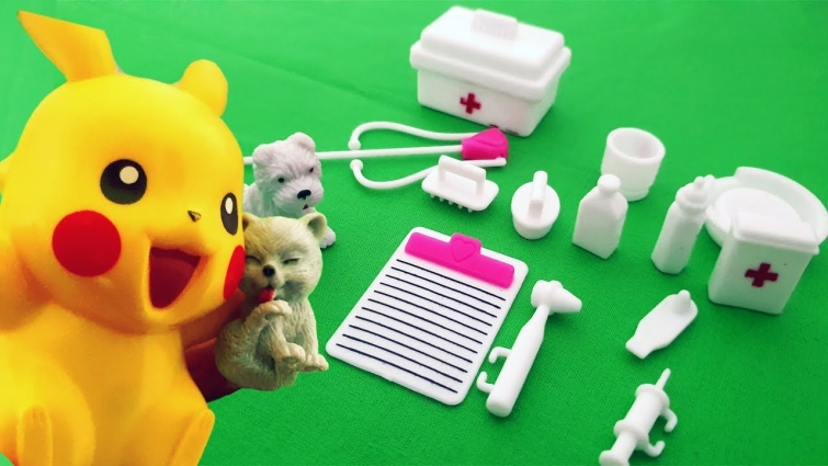 Pokemon Pretend to be a Vet–بوكيمون يتظاهر بأنه طبيب بيطري Pikachu möchte Tierarzt werden-Unboxing