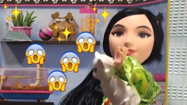 Arabic Toy Video: Disney Princess Mulan + Sick cat + Barbie Vet Set