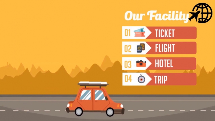 Travel Agency 2D Animated Promo Video