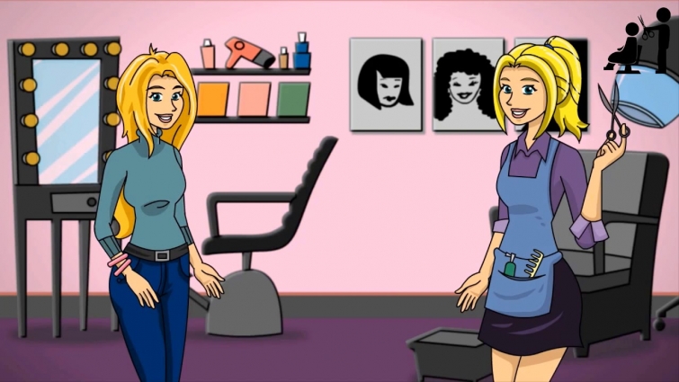 Hair And Beauty Salon 2D Animated Promo Video