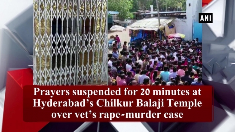 Prayers suspended for 20 minutes at Hyderabad’s Chilkur Balaji Temple over vet’s rape-murder case