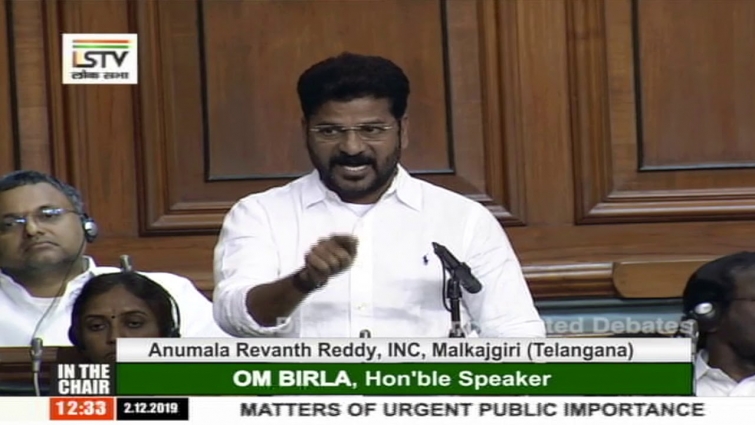 Revanth Reddy in Lok Sabha on rape and murder of woman veterinary doctor in Telangana