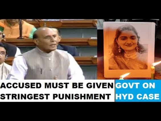 Govt ready to bring tough law, Rajnath Singh on Hyderabad vet rape and murder case in Parliament