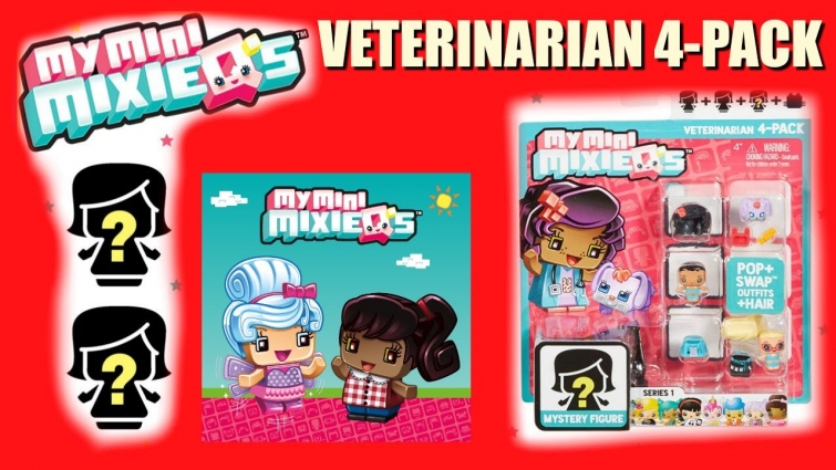 My Mini Mixie Q's Series 1 Veterinarian 4- Pack Unboxing | Toys Galaxy