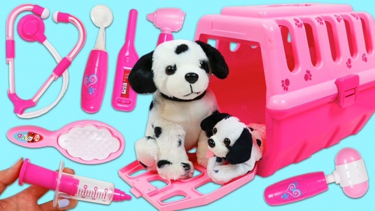 Dazmers Toys Puppy Vet Kit | Cute Puppy Dolls with Pet Vet Toy Hospital Accessories!