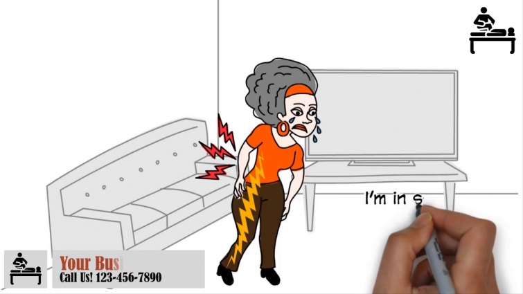 Chiropractic Sciatica Whiteboard Animated Promo Video