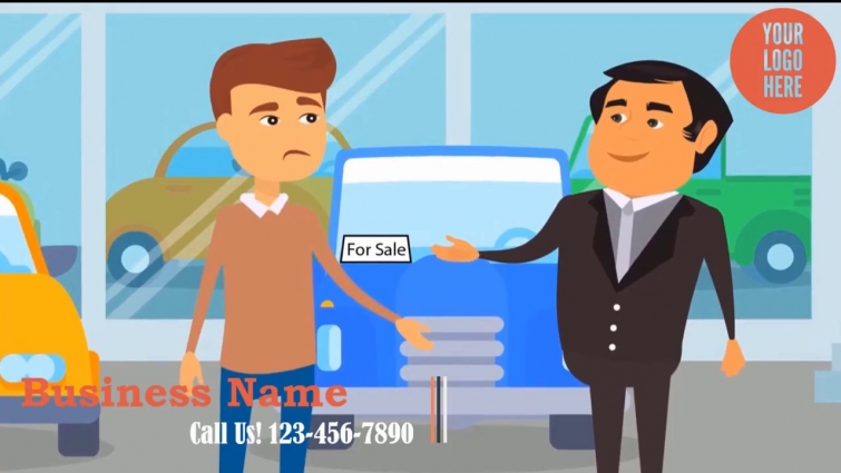 Auto Or Car Dealership 2D Animated Promo Video