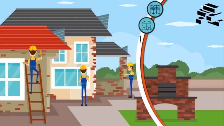 Brick And Stone Masonry 2D Animated Promo Video