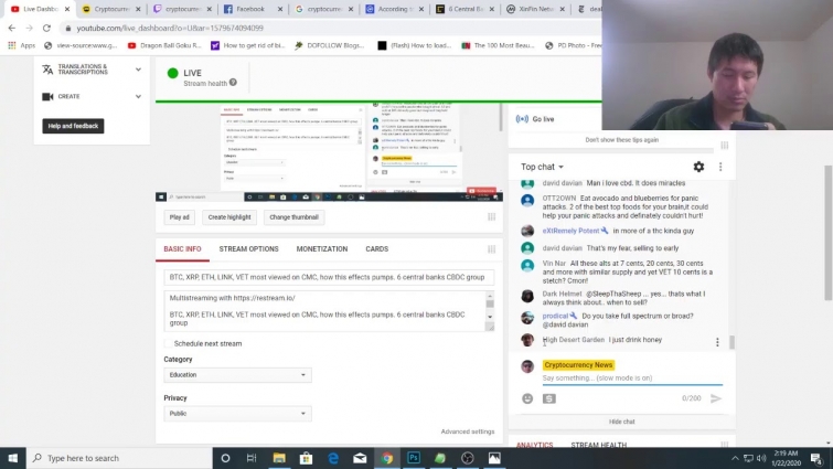 BTC, XRP, ETH, LINK, VET most viewed on CMC, how this effects pumps. 6 central banks CBDC group