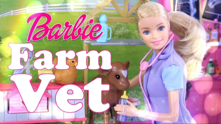 Unbox Daily: Barbie Farm Vet | Play Set Review | Feed Animals,  Give Checkups and More – 4K