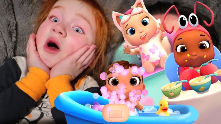 ALL MY BABIES!! Adley App Reviews THE MOVIE | baby animal doctor | 1 HOUR playing games with family!