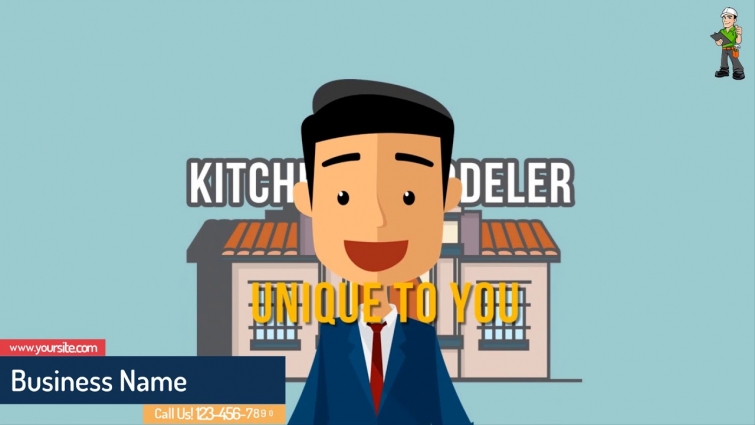 Kitchen Remodeling 2D Animated Promo Video