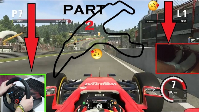 PLAYING F1 WITH STEERING WHEEL | VET FERRARI  SPA Q2 | PT 2 ✅