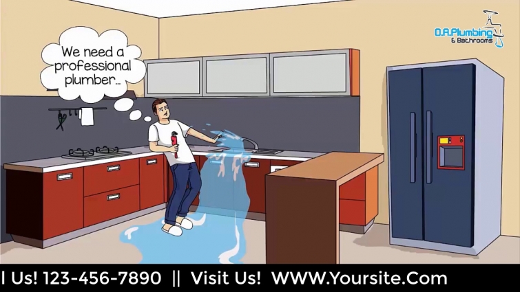 Plumber Or Plumbing Service Whiteboard Animated Promo Video 7