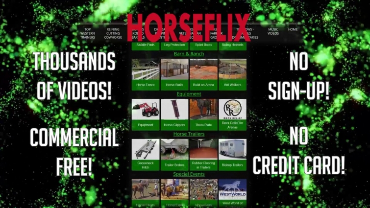 HORSEFLIX – 150,000 Streaming Videos ALL Commercial Free with No Log-In required – All FREE!