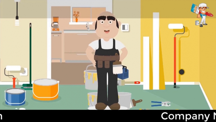 Painting Contractor 2D Animated Promo Video 3