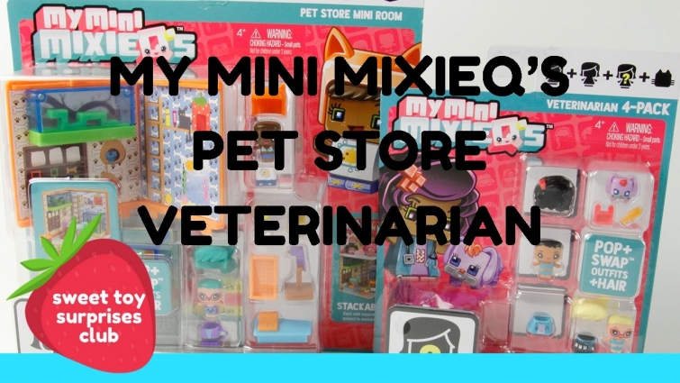 My Mini MixieQ's Pet Store Mini Room & Veterinarian 4-Pack