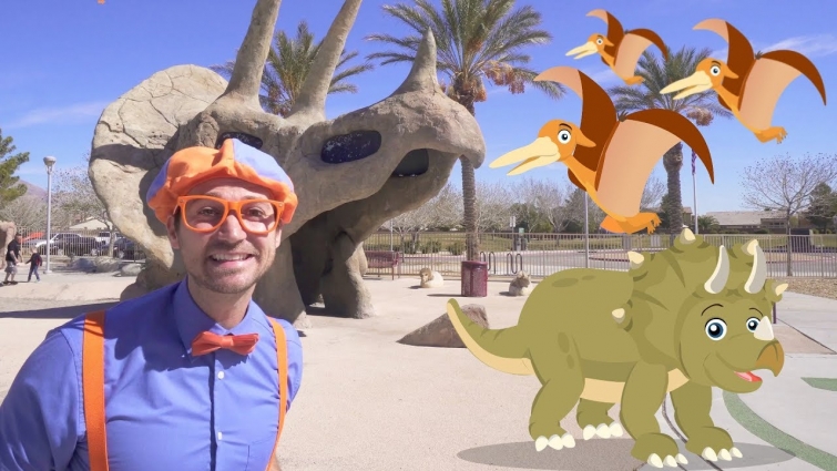 Blippi Dinosaur Surprise Egg Hunt | Dinosaurs for Kids