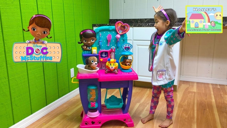 New Doc McStuffins Pet Vet Checkup Center Toy with Baby Puppy! Doc McStuffins Toys