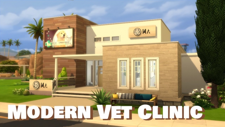 Sims 4 | House Building | Modern Vet Clinic (Cats & Dogs Expansion Pack)