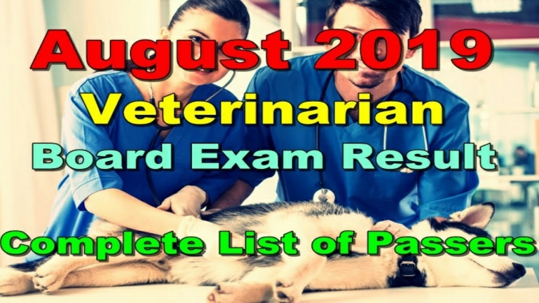 Veterinary Medicine, Veterinarian Board Exam Results August 2019