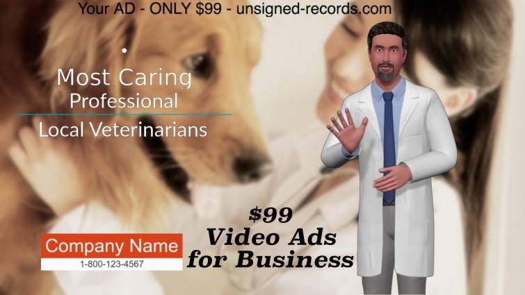 $99 Video Ads For Business – Veterinarian – Avatar – Javier