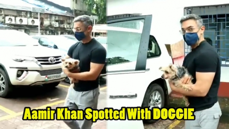 Aamir Khan Carries His CUTE DOGGIE In Arms As He Takes Him To Vet💖