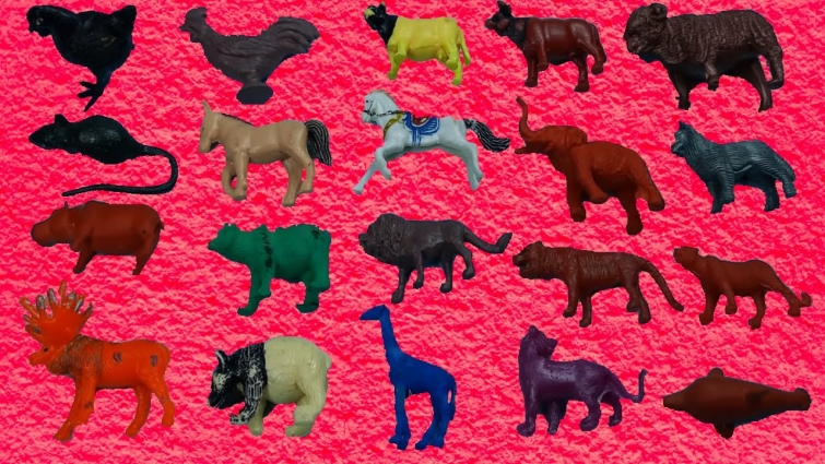 Learn Animals Names & Sounds with Toys in English|Educational Toys Video For Children|