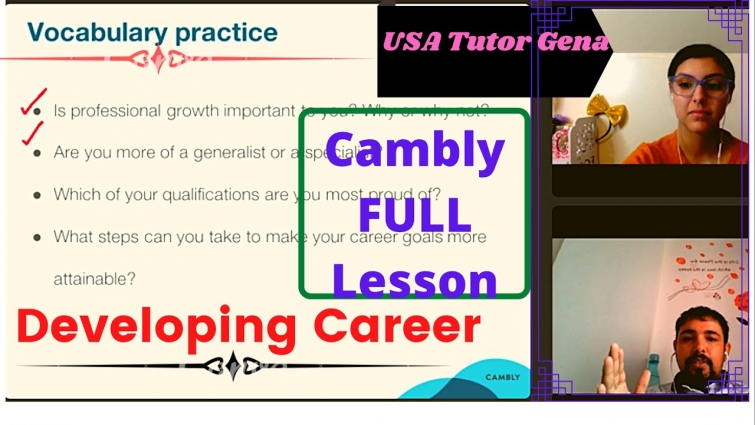 Cambly Full Lesson || 30 Minutes Career Development || IT Developer