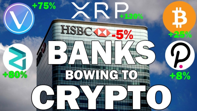 DOT, BTC, VET, ZIL | HSBC Stock Down! + Analysis | Banks Bowing to Crypto!
